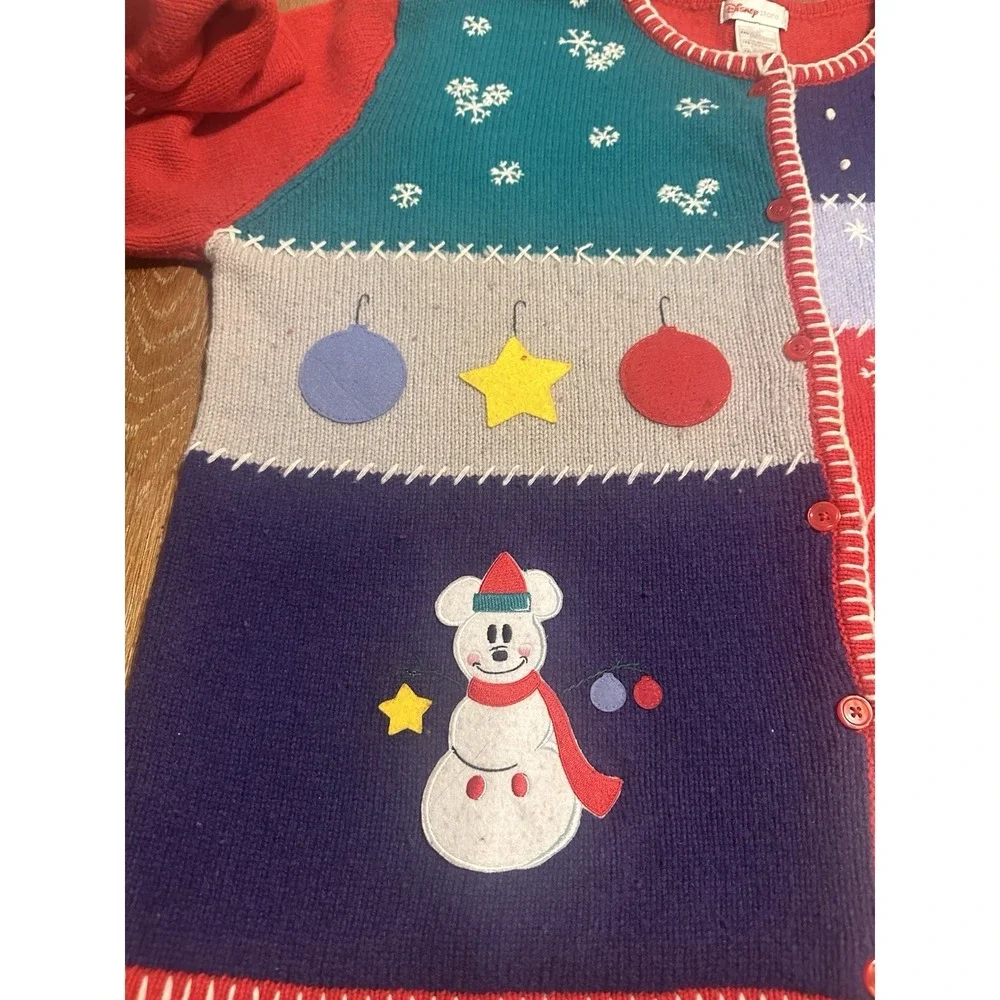 Vintage Disney Women's Christmas Cardigan‎ Sweater XXL 2XL RARE Storybook
